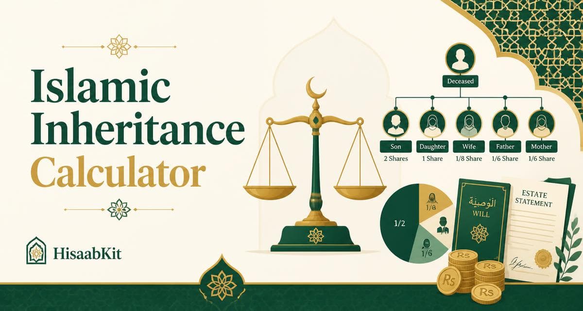 Illustration of family inheritance branches, a balance and a distribution chart